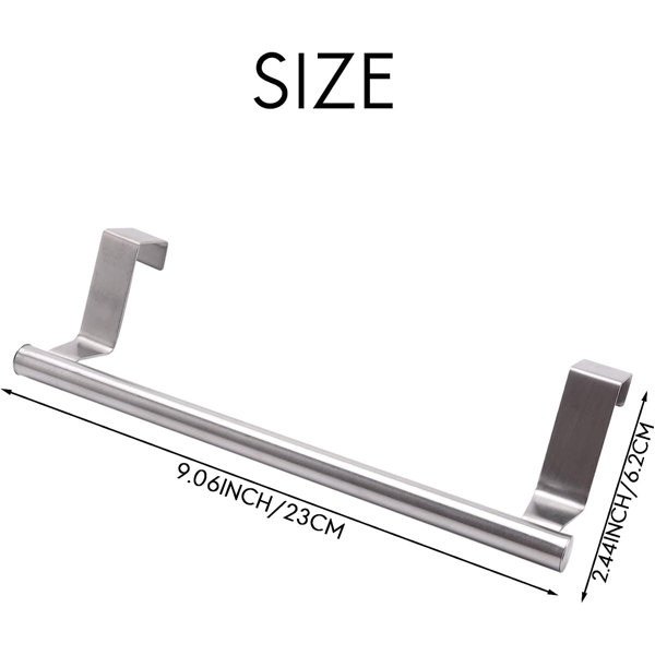 QIANXING Steel Over Door Towel Rack Bar Holders for Universal Fit on